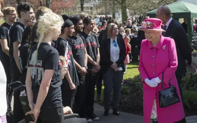 Queen met pupils from schools in Windsor on Wednesday