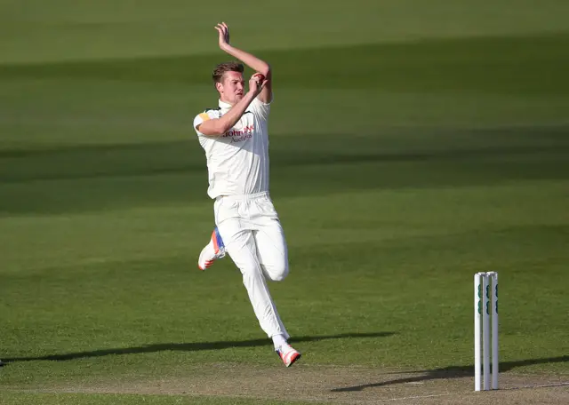 Jake Ball in action for Nottinghamshire