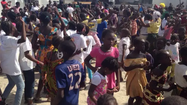 Children at the Femua festival in Abidjan, Ivory Coast