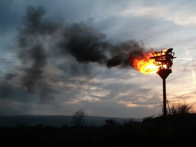 Beacon against the sunset