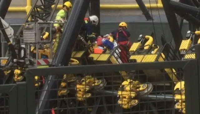 Emergency services at Smiler ride