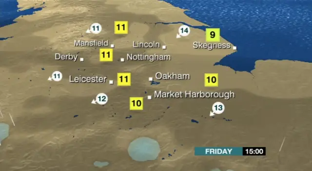 BBC weather map