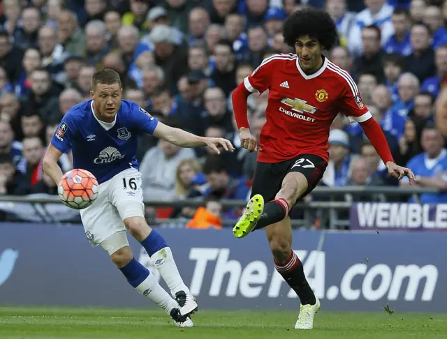 Marouane Fellaini in action