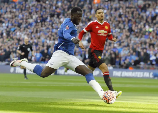 Romelu Lukaku in action for Everton