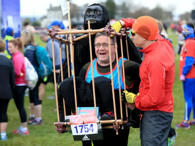 Runners ahead of the race