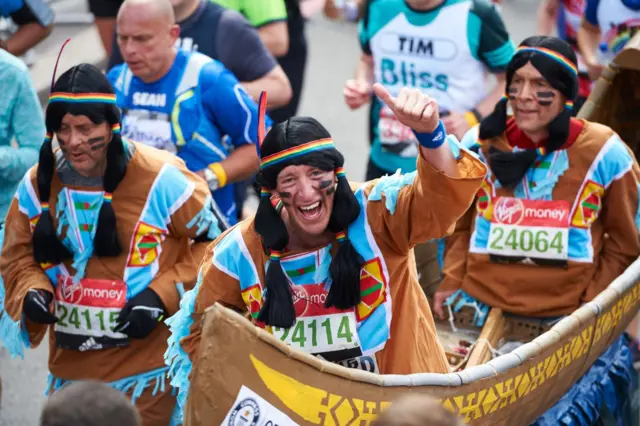 Runners in fancy dress