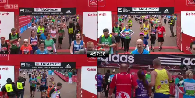 London Marathon finish-line cameras