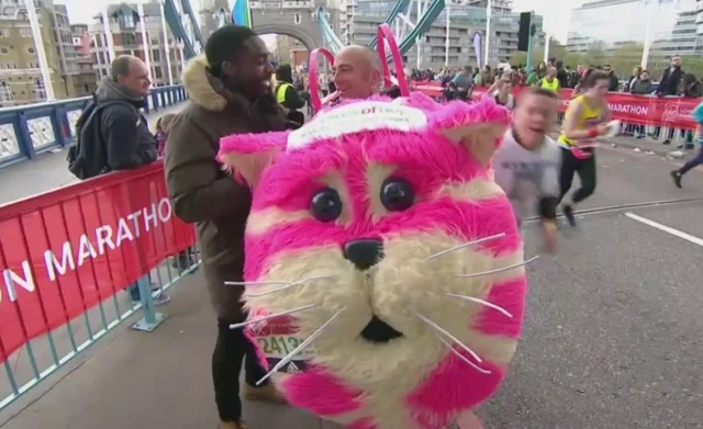 A man dressed as bagpuss