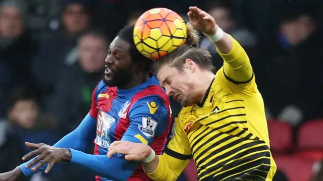 Emmanuel Adebayor and Sebastian Prodl