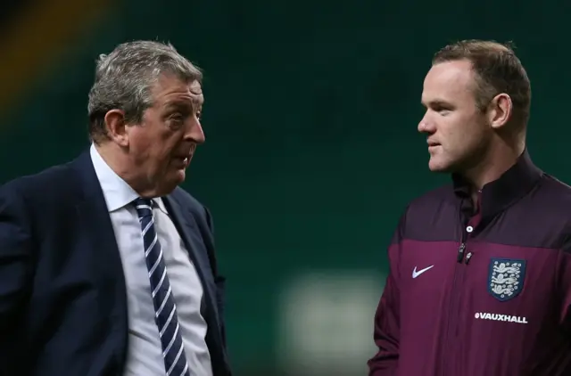 Roy Hodgson and Wayne Rooney