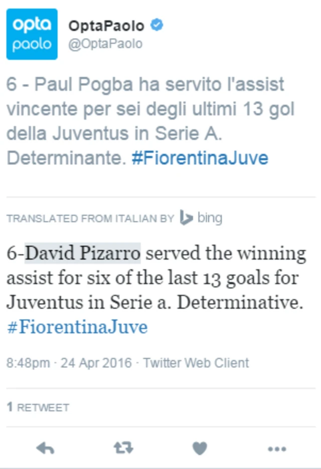 Opta on Tweetdeck