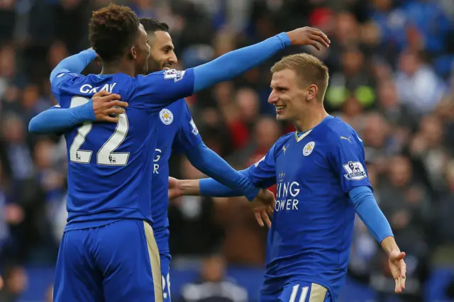 Marc Albrighton, Riyad Mahrez, Demarai Gray