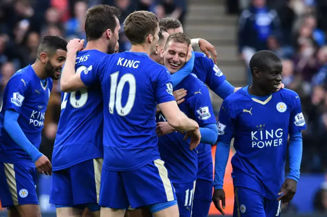 Leicester celebrate