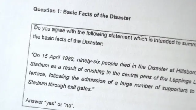 Hillsborough Inquests questions