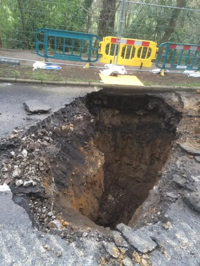 Hole in the road