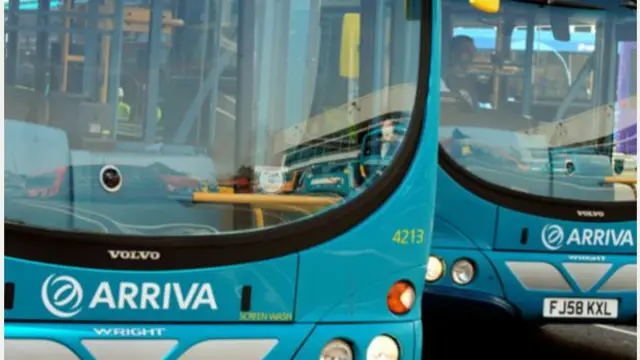 Empty Arriva buses