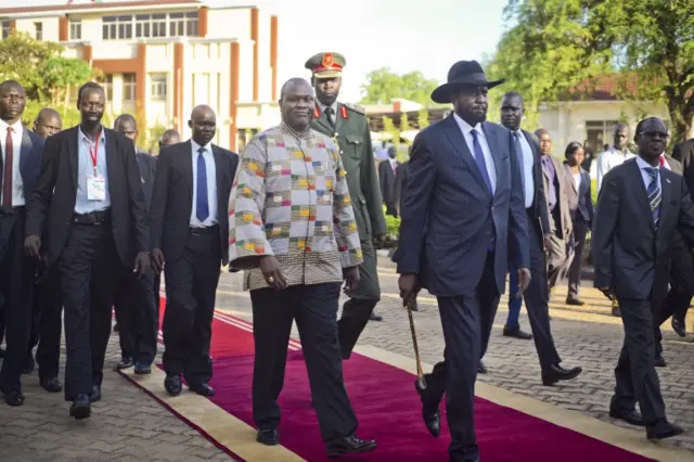 Riek Machar and Salva Kiir