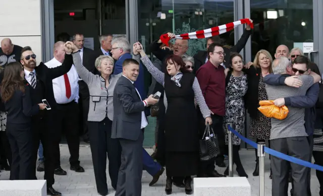 Families celebrate Hillsborough inquests conclusions