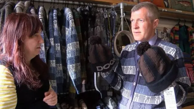 Scottish Lib Dem leader Willie Rennie campaigns in Orkney