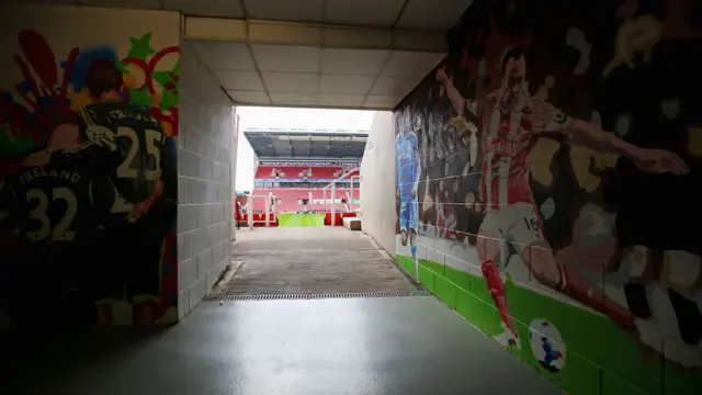 Tunnel out of Britannia Stadium