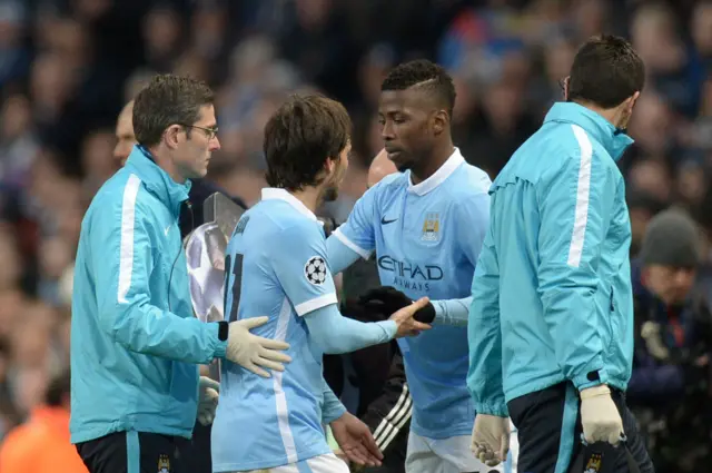 David Silva and Kelechi Iheanacho