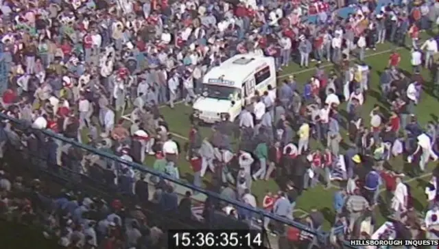 Ambulance at Hillsborough disaster