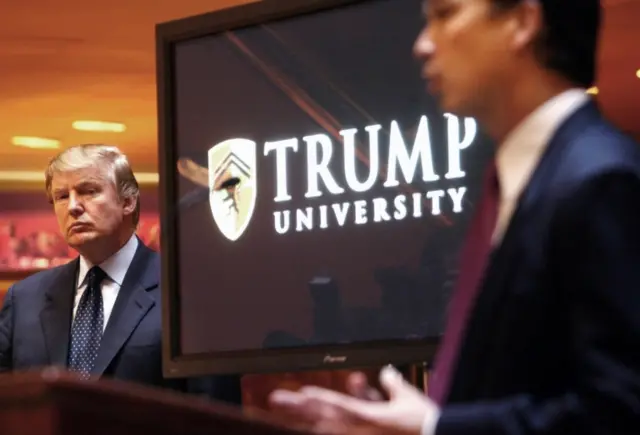 Donald Trump announces of the launch of Trump University in 2005