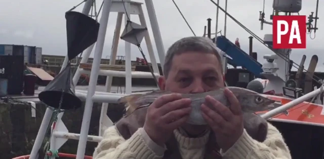 UKIP MEP David Coburn and a fish