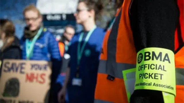 Striking doctors