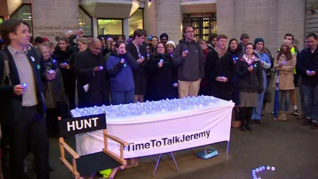 Candlelit vigil outside the Department of Health