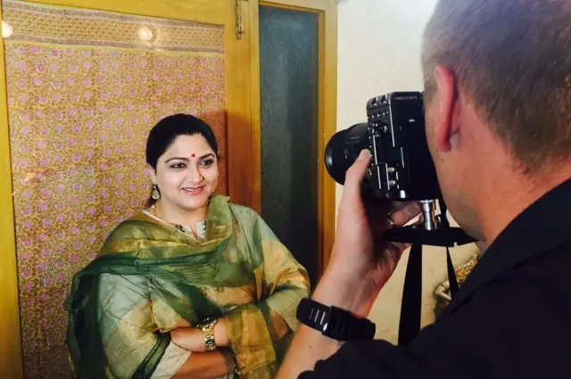 Former film star Kushboo Sundar is now a member of the Congress party