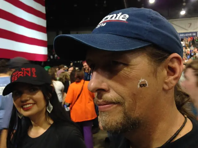 Sanders supporter James Webb said he drove from Kentucky to see Bernie Sanders speak