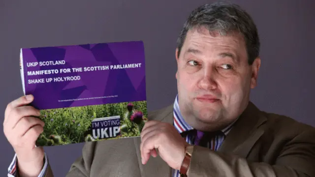 UKIP MEP David Coburn helped launch his party's manifesto