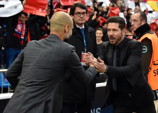 Pep Guardiola and Diego Simeone