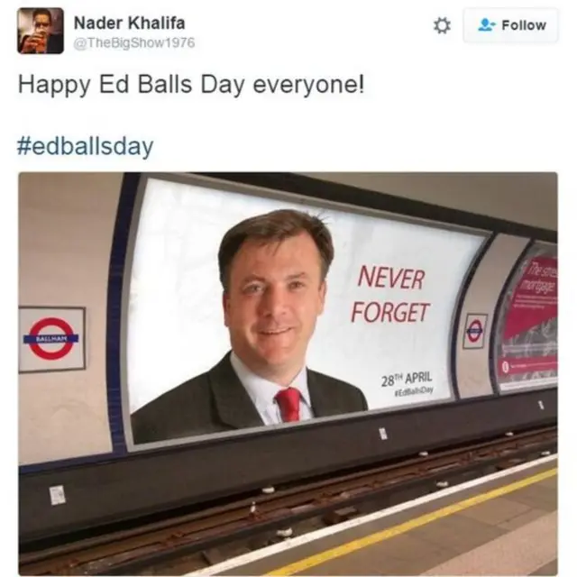 Ed Balls twitter post