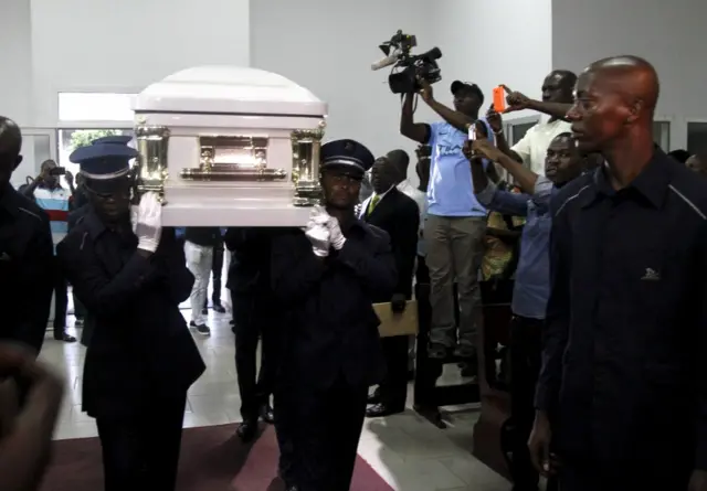 Papa Wemba's coffin