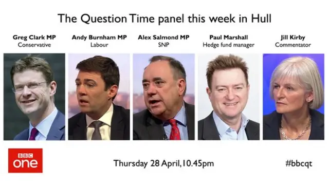Tonight's Question Time panel