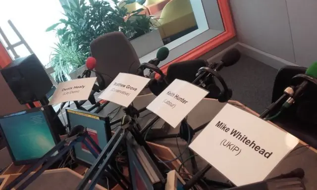 The debate studio