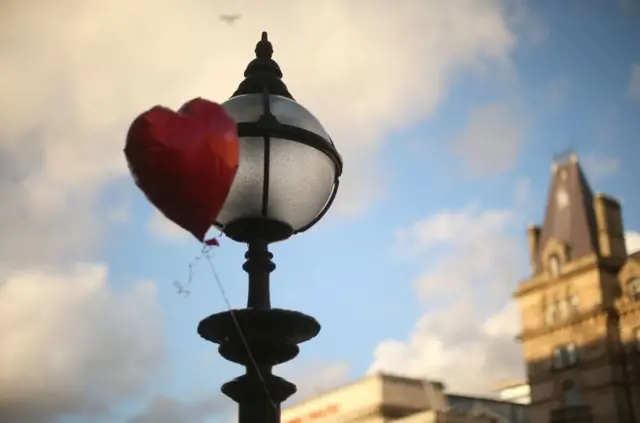 Balloon on lampost