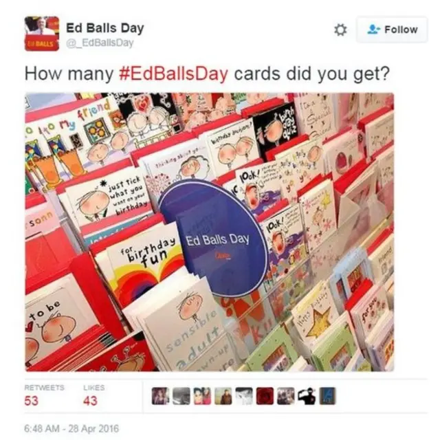 Ed Balls twitter post