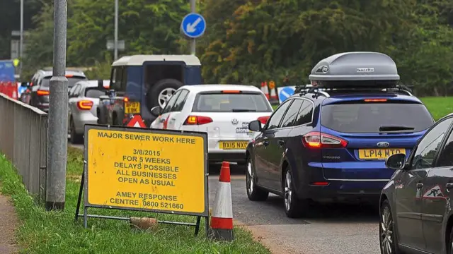 Beaconside was brought to a halt by roadworks last summer