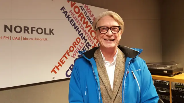 Kevin Franklin in the BBC Radio Norfolk studio