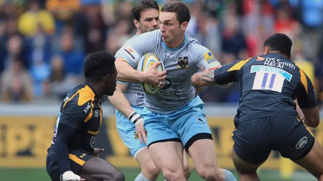 Northampton's George North in action against Wasps