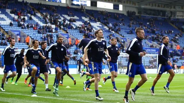 Leicester warm-up