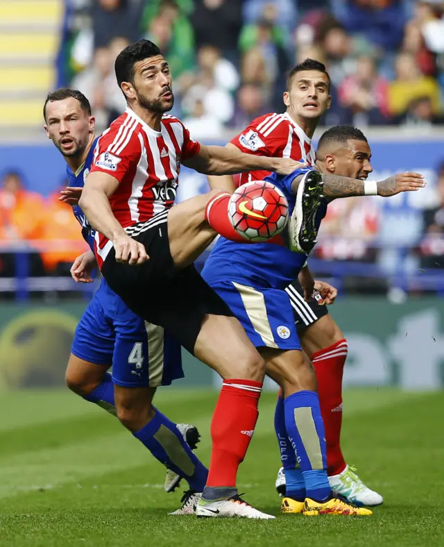 Graziano Pelle and Dusan Tadic in action