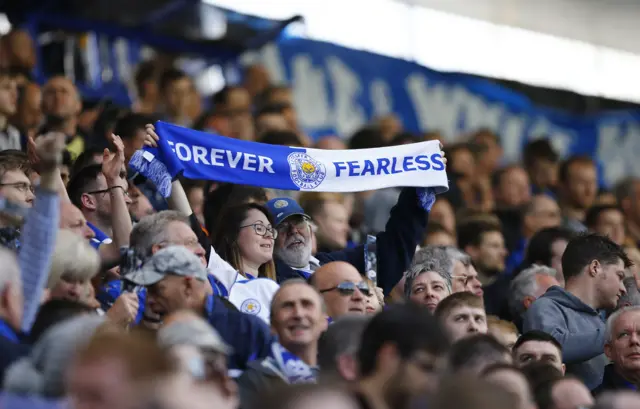 Leicester fans watch play