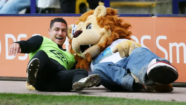 Jake Livermore and LJ the Lion