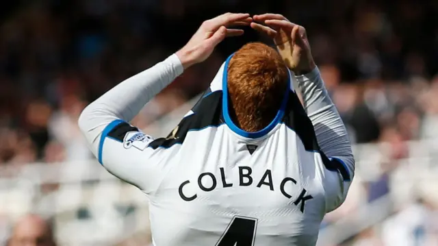 Jack Colback reacts