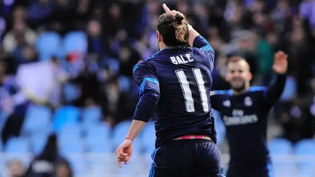 Gareth Bale celebrates