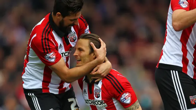 Sam Saunders celebrates